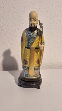 Asiatische Figur Cloisonne Chinese gelb