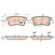 Satz Bremsbeläge 23864739 Bremsklötze hinten für Toyota Auris E18 Corolla