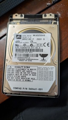 Toshiba MK6025GAS HDD2189F ZE01 S  2.5'' IDE 60GB Hard Drive 4200RPM