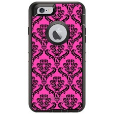 OtterBox Defender for iPhone / Samsung Galaxy - Pink Black Damask Pattern