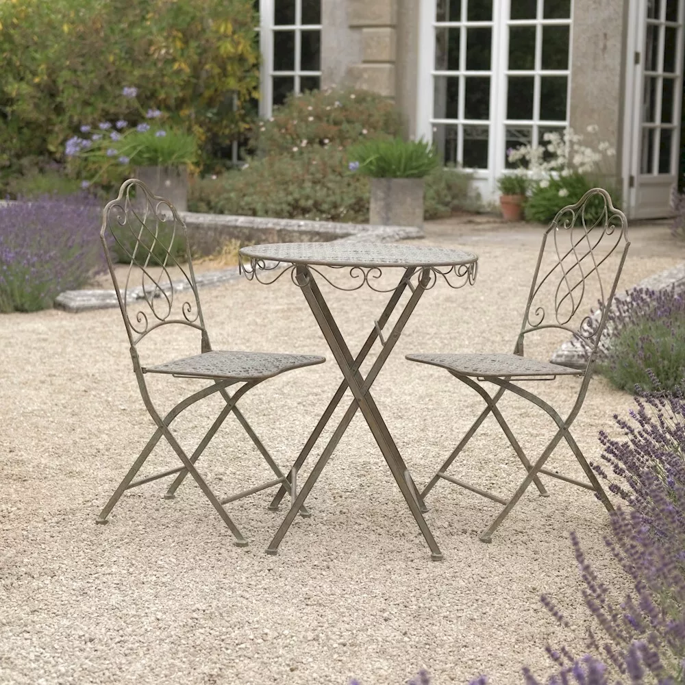 Shabby Chic Bistro Set Garden Furniture Set Metal Garden Furniture