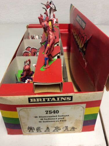 SELTENE Einzelhandel Theke Box Display NEU Großbritannien Detail Indianer 36 Figuren # 7540 - Bild 9 von 12