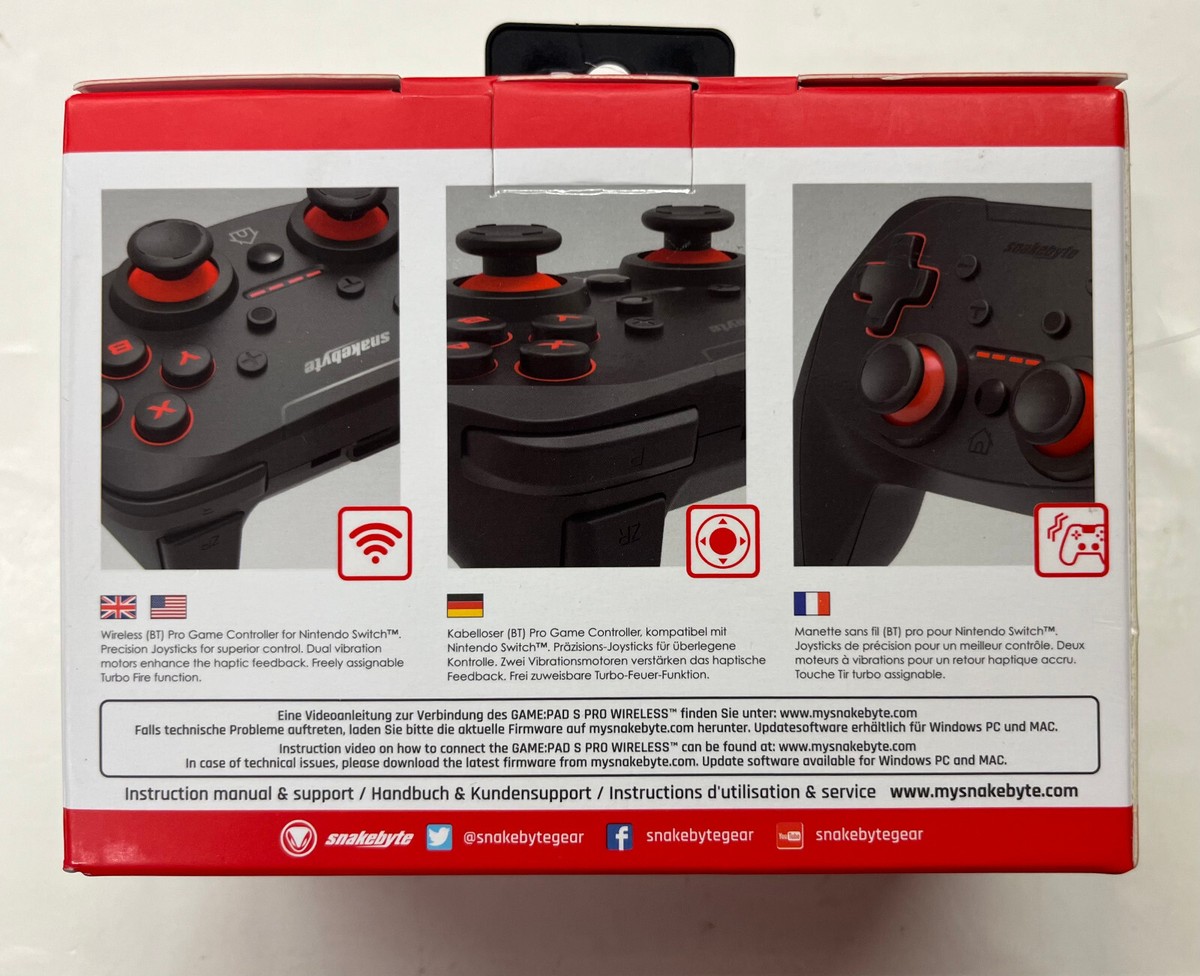 Snakebyte NINTENDO SWITCH Game:Pad S Pro Wireless Controller