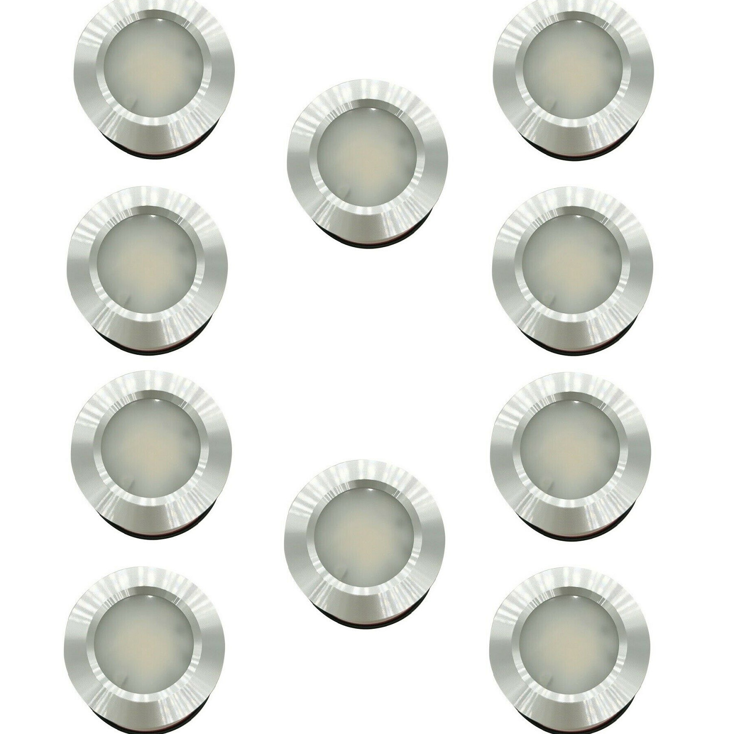 10 x LED 12V 24V Spot Lights Dimmable Caravan Motorhome Boat Recessed Downlights