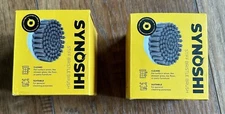 2 Boxes Of 2 New Synoshi Round Stiff Bristle Brush Heads (4 Brushes Total)