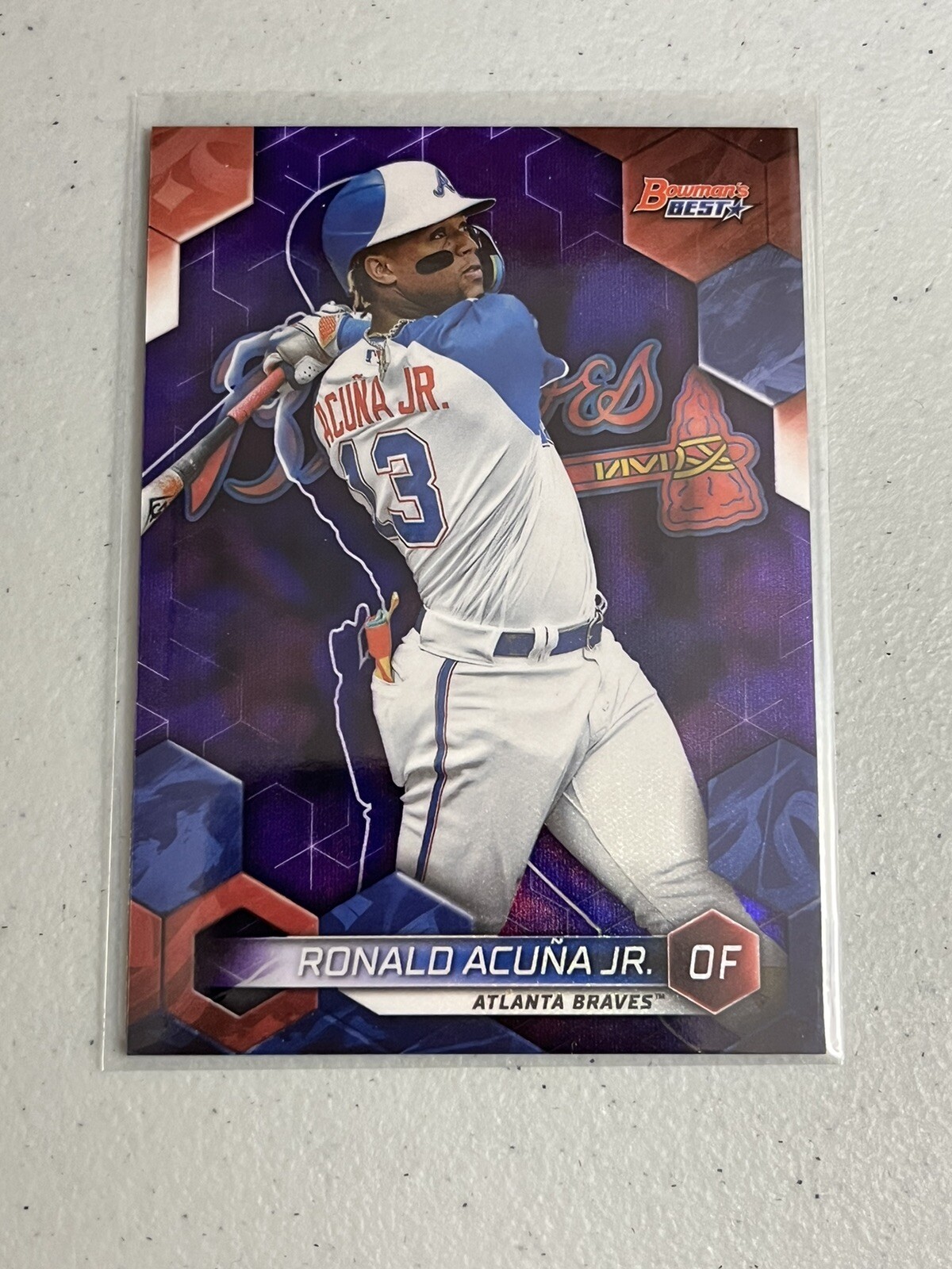2023 Bowman's Best Ronald Acuna Jr. Purple Refractor #/250 Atlanta Braves