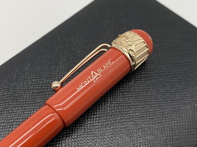 MONTBLANC HERITAGE ROUGE NOIR SPIDER CORAL F NIB FOUNTAIN PEN NEW