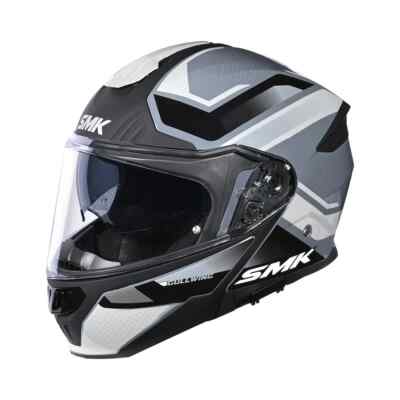 CASCO MOTO MODULARE SMK HELMETS GULLWING SUPERTOUR NERO GRIGIO OPACO TAGLIA XL