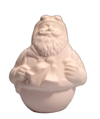 ++=Bisque K*734A -50.2782-Ceramic Ready to Paint Bisque Roly Poly PILOT Ornament