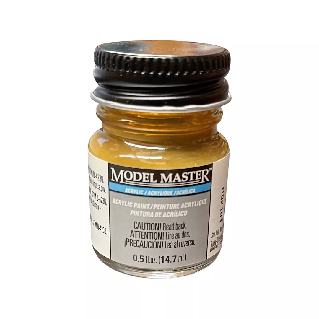 NEW Model Master Acrylic Brass Paint 4672 0.5 FL OZ