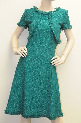 New Oscar de la Renta JEWEL Emerald Green Tweed Fall 2013 DRESS size 2 | eBay New Oscar de la Renta JEWEL Emerald Green Tweed Fall 2013 DRESS size 2 | eBay