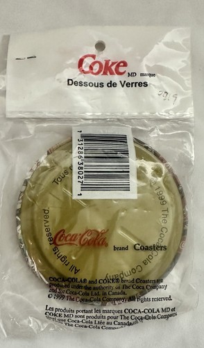 Vintage 1990’s Coca Cola Coaster Set Sealed Rare Design Glass Coke Bottles - Picture 8 of 9