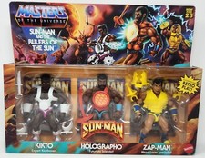 MOTU Origins Sun-Man Rulers Of The Sun 3 Pack Kikto Holographo Zap-Man Mattel