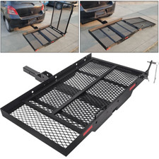 Folding Wheelchair Scooter Carrier Rack Loading Ramp Trailer Hitch Mount Steel