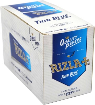 RIZLA BLAU STANDARD Rollpapier normaler Tabak Rauchhefte 70 mm echt