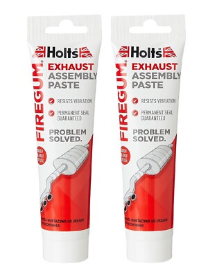 2 x Holts Firegum Auspuff Rohr Montage Paste 150g LOYFG1RP Schalldämpfer Dichtungen Kitt