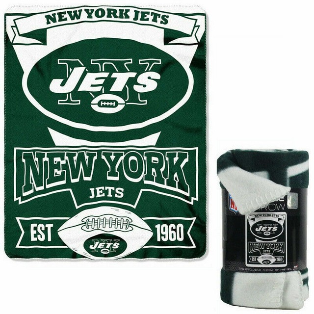New York Jets 50" x 60" Marquee Fleece Throw Blanket by Northwest eBay