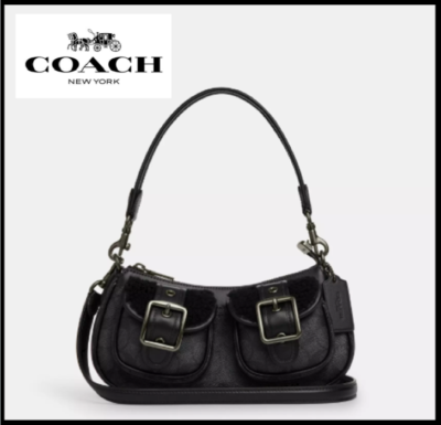 COACH CY658 Ashton Baguette Shoulder Bag Crossbody Bag Women's Bag