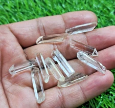 AttractiveCrystal Quartz Raw 10 Piece Size 23-24 MM Crystal Quartz Rough Jewelry