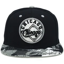 Chicago New Leader Circle Retro City CHI Baseball Embroidery SnapBack Hat Cap