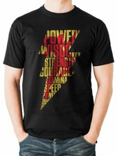 Image of OFFICIAL DC COMICS - SHAZAM (CAPTAIN MARVEL) LIGHTNING SILHOUETTE BLACK T-SHIRT