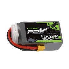 OVONIC 11.1V 80C 3S 450mAh Lipo Battery XT30 For Micro RC drone Whoop Quad FPV
