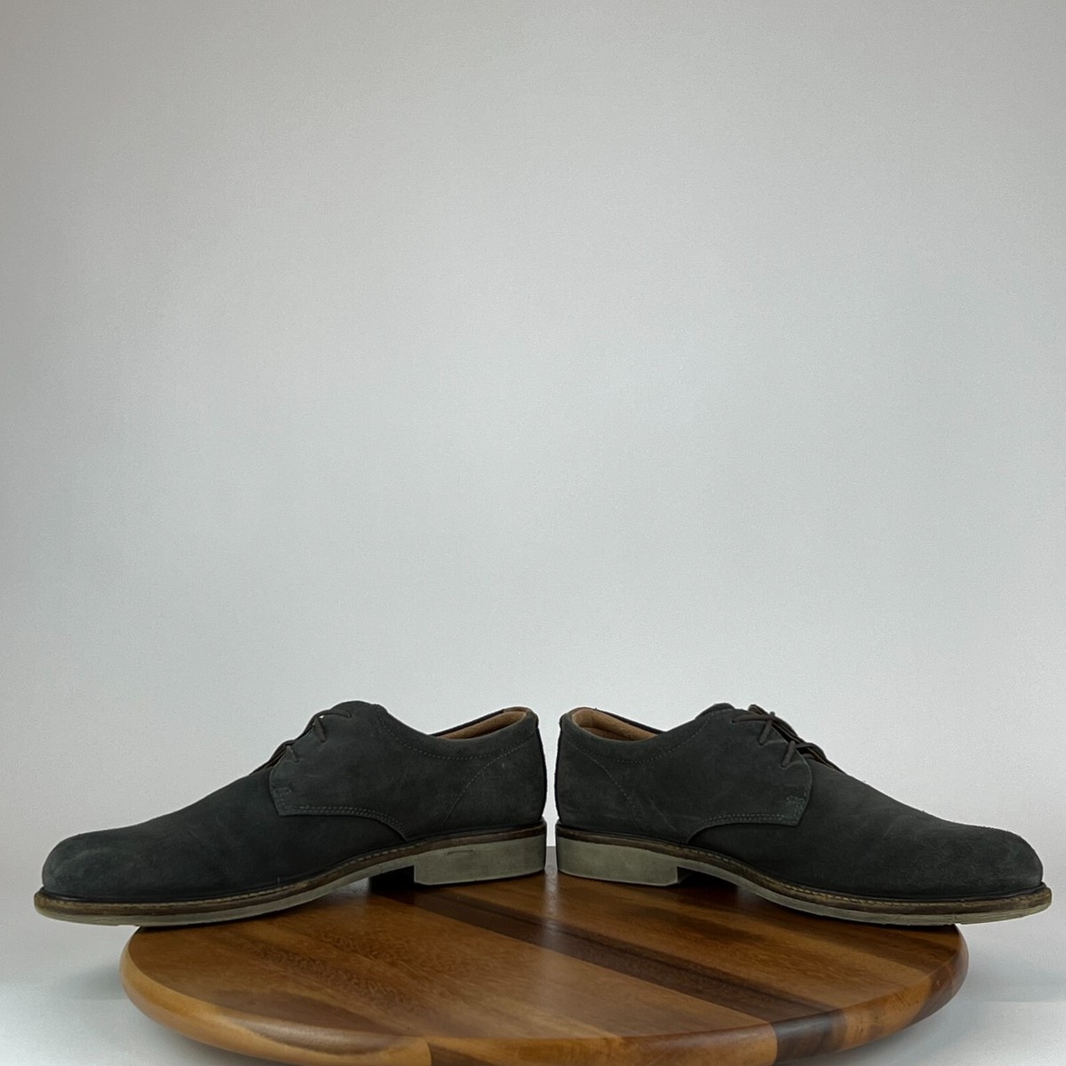 Ecco Grey Suede Wing Tip Oxfords Men\'s Dress Shoes Size 45 US 11-11.5 Mens Wing-Tip Oxford Grey Suede — Cruz main image 3