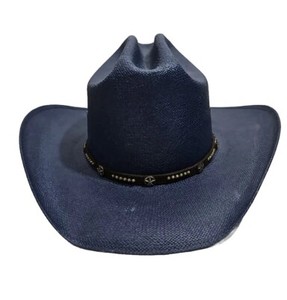 Larry Mahan's Collection by Milano Hat Co Men's Straw Cowboy Blue Sz 6 1/2 USA