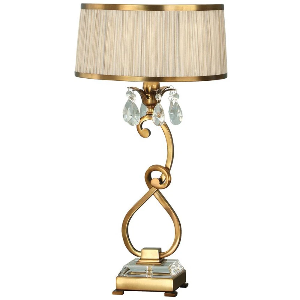 Crystal droplet cheap table lamp
