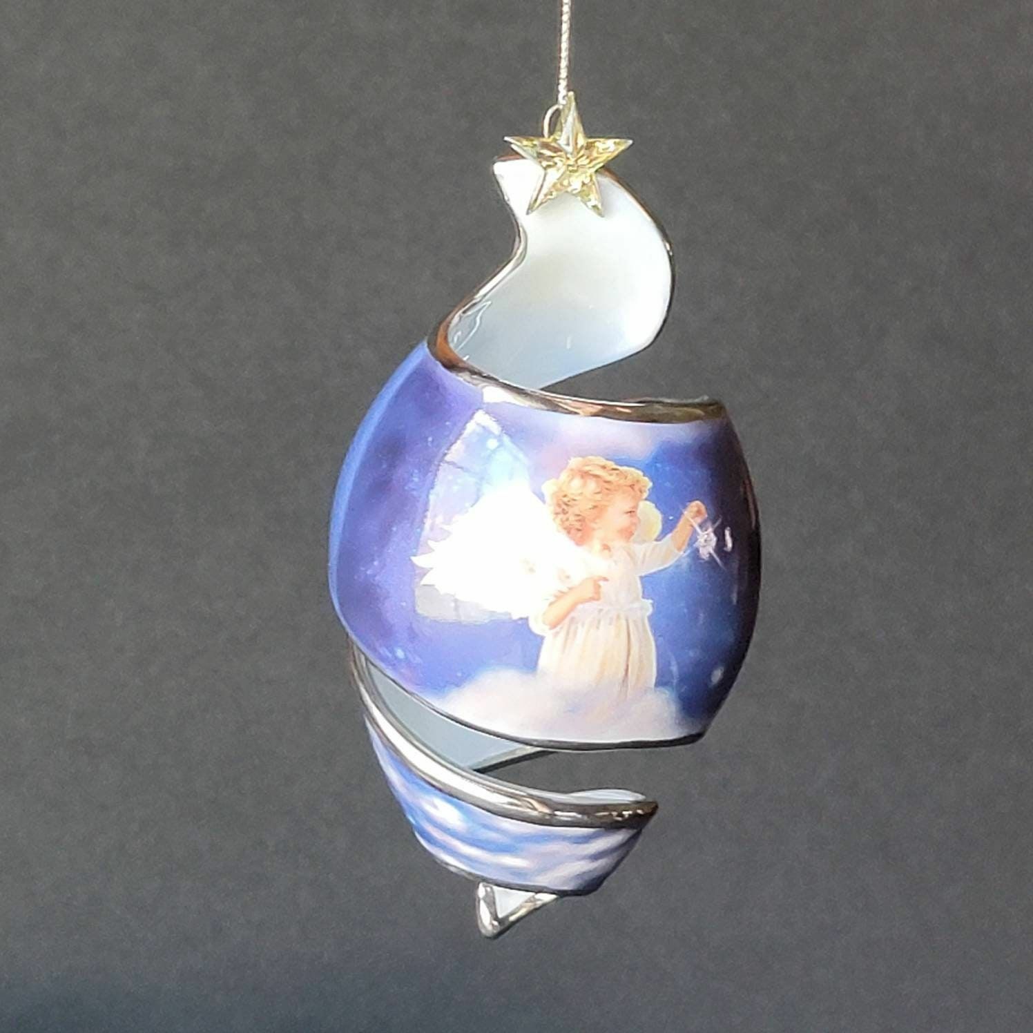 Bradford Exchange Starlight Blessings Christmas Tree Ornaments Set of 6