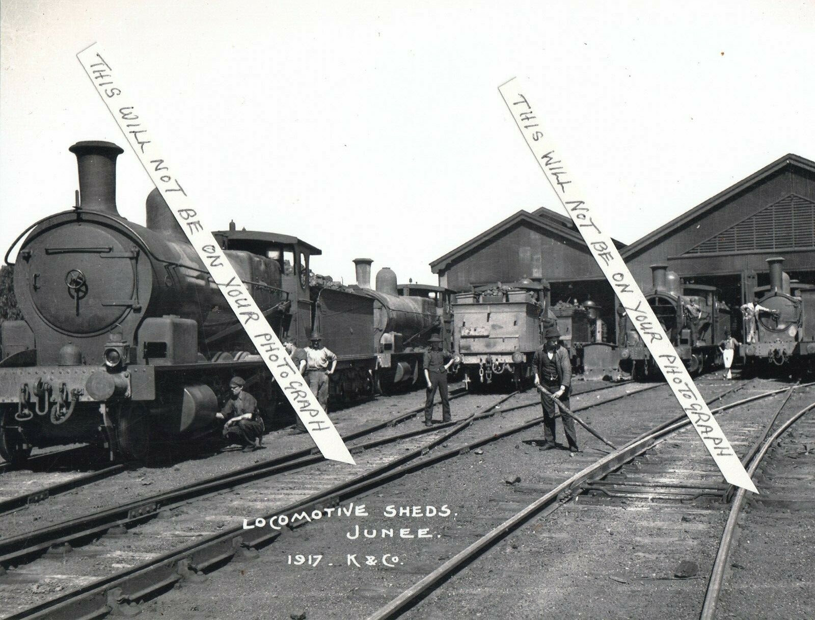 JUNEE, NSW - Railway Locomotive Sheds in 1900 Superb | eBay UK