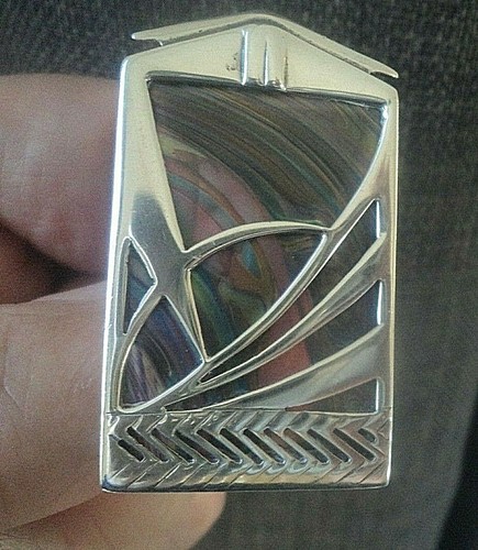 Écossais Argent Art Déco Broche Pendentif 1980s Pat Cheney / John Ditchfield - Photo 2 sur 12