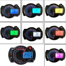 LCD Digital Odometer Speedometer Trip Meter Motorcycle Gauge + Sensor 0~299km/h