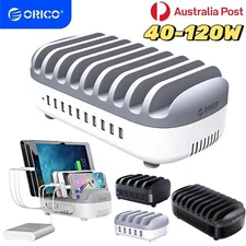 ORICO 10-Port USB Charging Station 120W Quick Charger Dock iPad iPhone Tablet AU