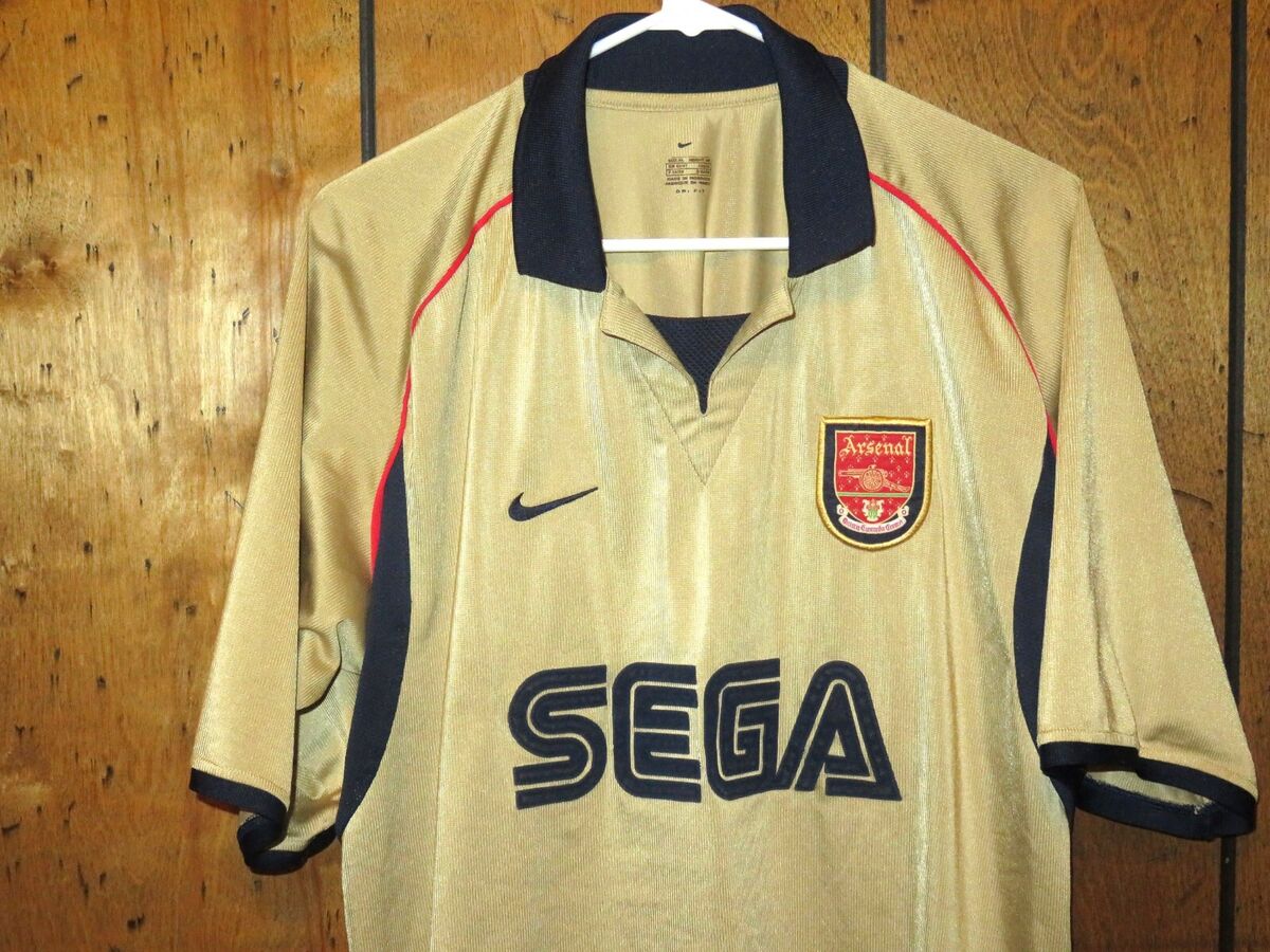 Excellent Nike Authentic Original 2001 2002 Arsenal Gold Excellent Nike Authentic Original 2001 2002 Arsenal Gold