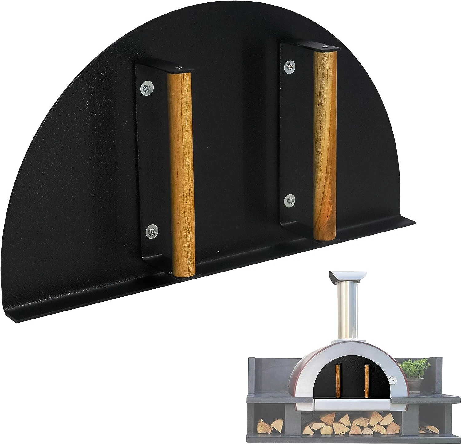 Pizza Oven Door - 20”(L) X 11”(H) - Stainless Steel With Wooden Handle
Opens in a new window or tab