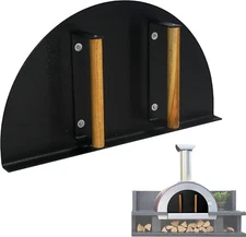 Pizza Oven Door - 20”(L) X 11”(H) - Stainless Steel With Wooden Handle