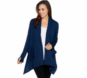 french terry open front cardigan