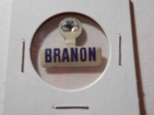1" Branon unknown location and office litho tab pinback button