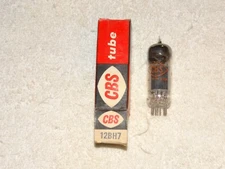 1 x 12BH7 CBS Tube*BlackPlates-D*NOS-NIB*#20