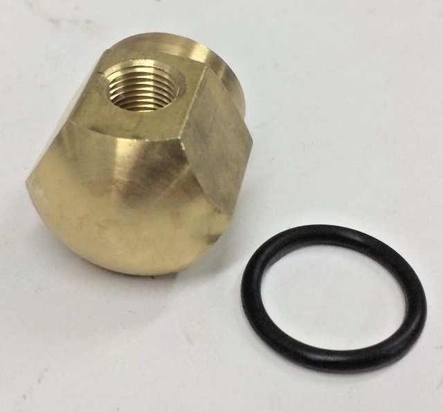 Chrome Rocker Box Shaft End Oil Pressure Gauge For Harley Ironhead & Shovelhead (1971-Up) - 0-60 PSI, Liquid Filled