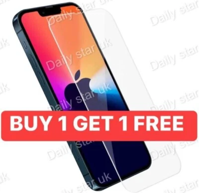 Tempered Glass Screen Protector for iPhone17 16 15 14 13 11 12Pro XS XR Max Plus