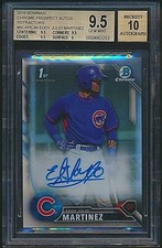 2016 Bowman Chrome Eddy Julio Martinez RC Rookie 300/499 BGS 9.5 Auto 10 #ejm