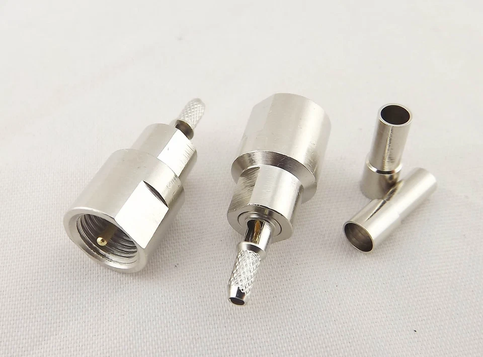 1pcs FME Male Plug Straight Crimp for RG174 LMR100 RG316 Cable RF Connector - Image 2 of 4