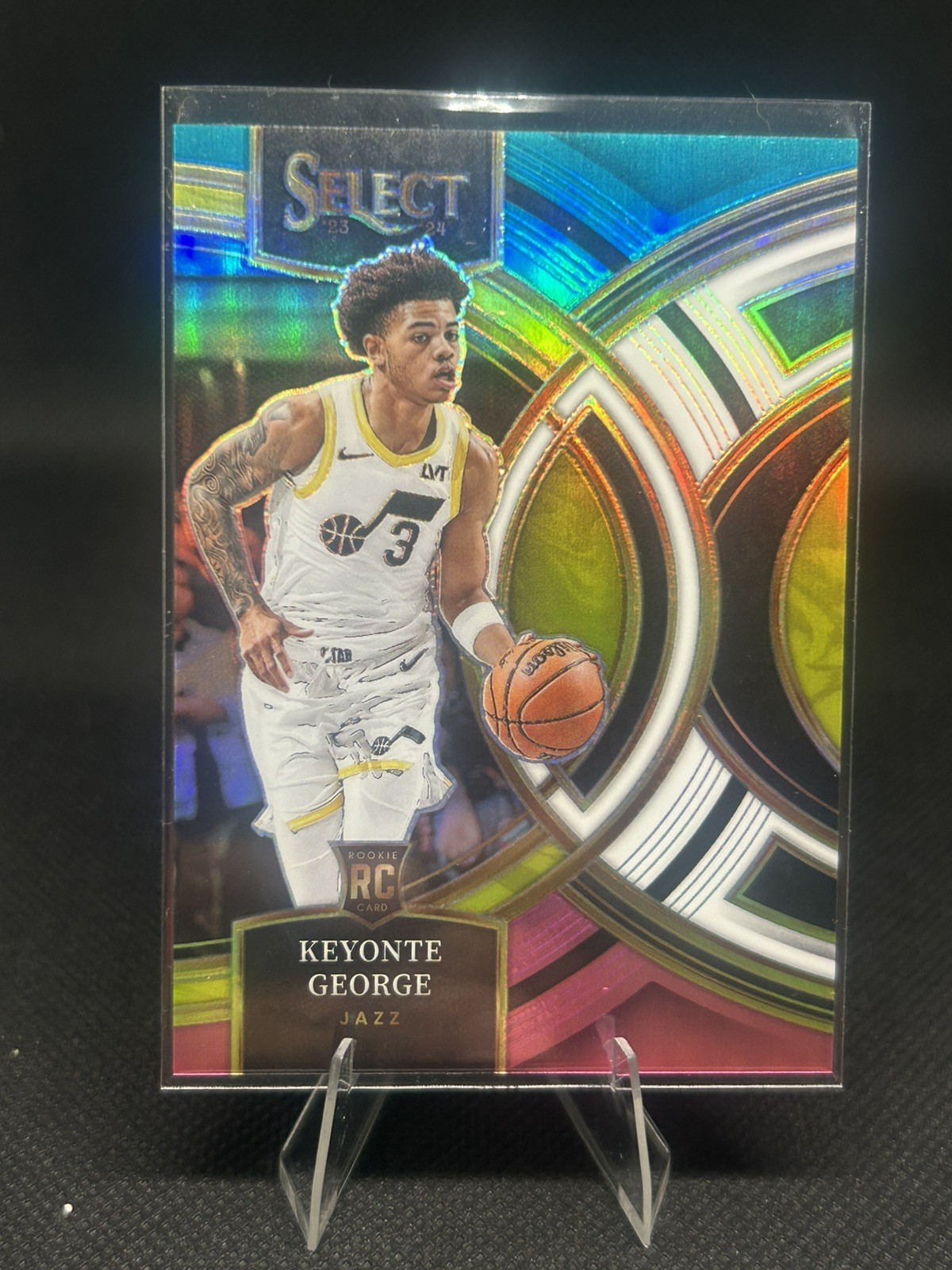 2023-24 Panini Select - Premier Level Keyonte George Teal White Pink Prizm /49 
