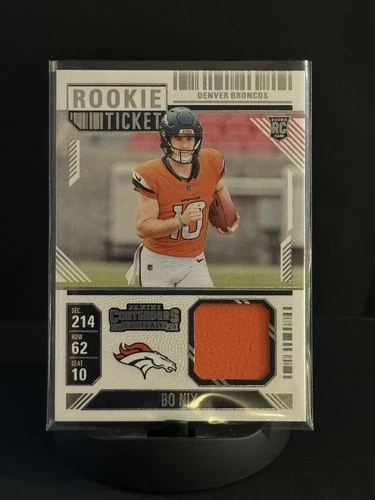2024 Panini Contenders - Rookie Ticket Swatches Bo Nix #RTS-BNX (MEM, RC)