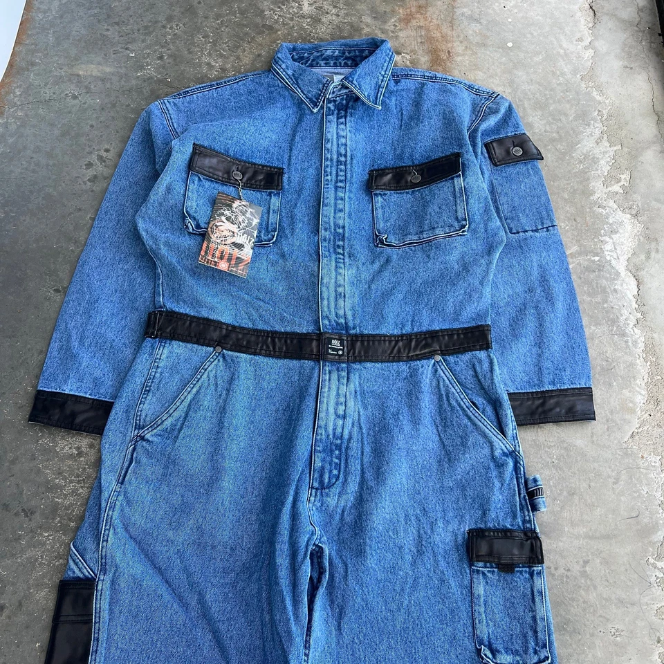 Mono vaquero vintage Noiz ilimitado años 90 raro estilo hip hop Y2K talla L Foto 3 de 4