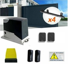 KIT AUTOMAZIONE AUTOMATISMO CANCELLO SCORREVOLE 24V 400KG ROAD 4 MT CREMAGLIERA