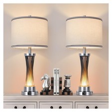 3-Way Dimmable Table Lamp Set of 2,Touch Control Lamp with Night Light,Modern...