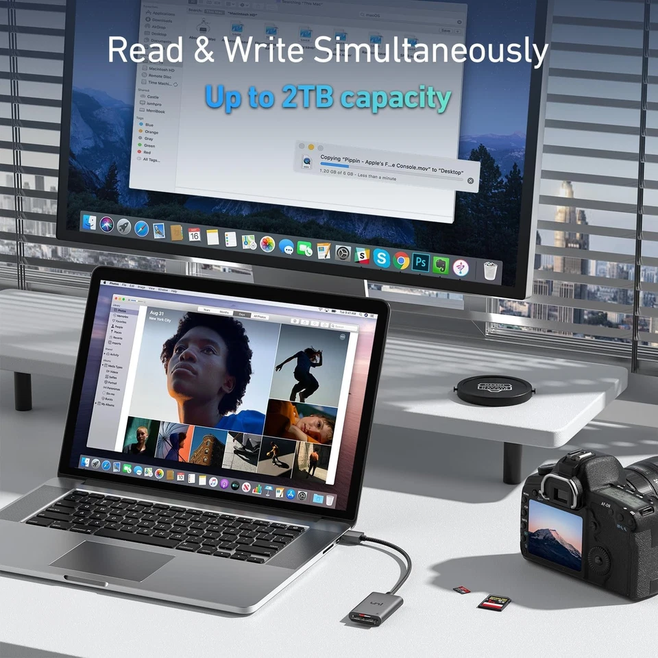 uni SD Card Reader, High-Speed USB 3.0 to Micro Adapter, Grey  - Image 4 of 4